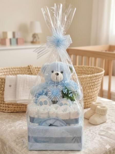 Baby Boy Nappy Hamper